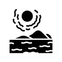 desert land glyph icon vector illustration