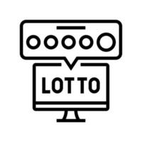 tv lotto line icon vector illustration