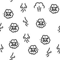 Smell Cloud Vector Seamless Pattern