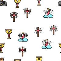 Christianity Religion Church Vector Seamless Pattern