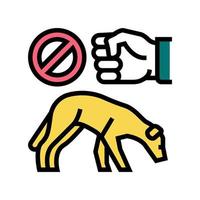 stop beat dogs color icon vector illustration