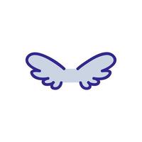 Wings of the angel icon vector. Isolated contour symbol illustration vector