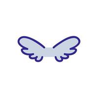 Wings of the angel icon vector. Isolated contour symbol illustration vector