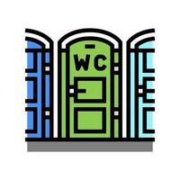 public bio toilet color icon vector illustration