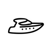 yacht icon vector. Isolated contour symbol illustration vector