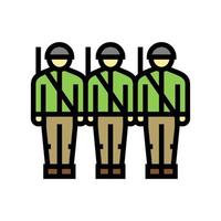 army soldiers color icon vector illustration