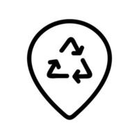 Organic recycling of the waste icon vector. Isolated contour symbol illustration vector