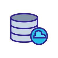 the database is an icon vector. Isolated contour symbol illustration vector