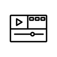 video montage icon vector outline illustration