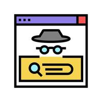 confidential security system color icon vector illustration