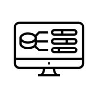 model selection digital processing line icon vector illustration