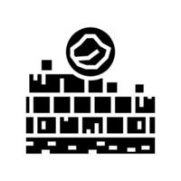 limestone quarry glyph icon vector illustration