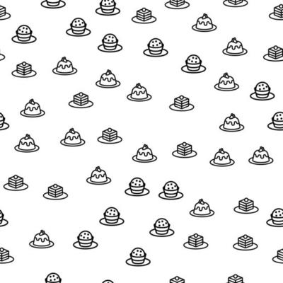 Delicious Sweet Breakfast Seamless Pattern Vector