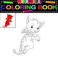 dragon coloring book vector