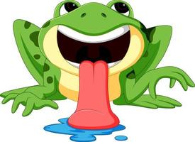 cute frog cartoon vector