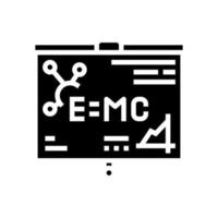 physics studying glyph icon vector illustration