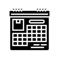 schedule delivery glyph icon vector illustration