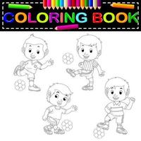 soccer coloring book vector
