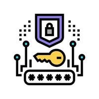 security system color icon vector illustration