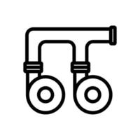 water pump icon vector outline illustration