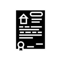 house buy agreement glyph icon vector illustration