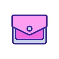 wallet billfold accessory icon vector outline illustration