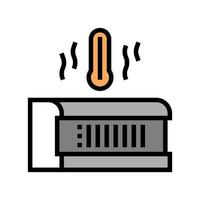 ilustración de vector de icono de color de calentador de piso