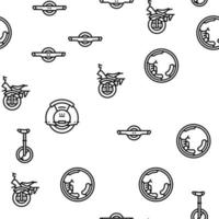 Personal Transport Vector Seamless Pattern