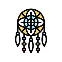 dream catcher color icon vector illustration