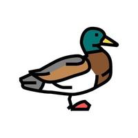 duck bird color icon vector illustration