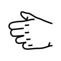 grip hand gesture line icon vector illustration