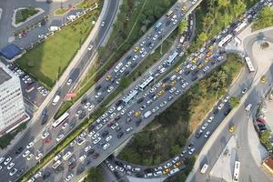 vista aérea de la autopista foto