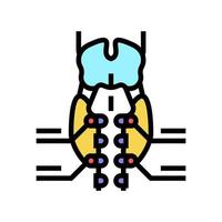 parathyroid gland endocrinology color icon vector illustration