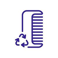 zero waste recycling icon vector outline illustration