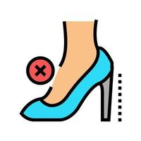 high heel woman shoe feet color icon vector illustration
