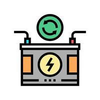 ilustración de vector de icono de color de ahorro de energía de batería