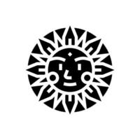 sun occult symbol glyph icon vector illustration