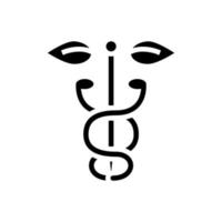 símbolo homeopatía glifo icono vector ilustración