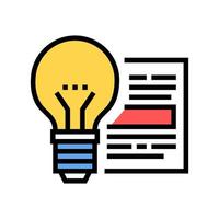 idea on paper list color icon vector illustration