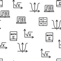 patrón transparente de vector de educación de ciencia matemática