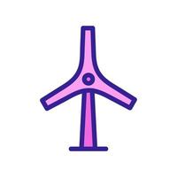 Wind generator mill icon vector. Isolated contour symbol illustration vector