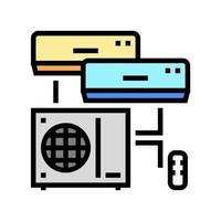 split system color icon vector illustration