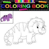 libro para colorear de dinosaurios vector