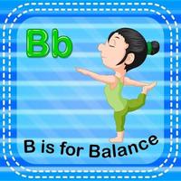 Flashcard letter B is for balance vector