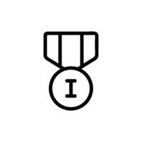 Sports Medal Icon Vector. Isolated contour symbol illustration vector