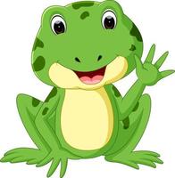 cute frog cartoon vector