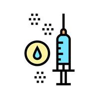injection anesthesia color icon vector illustration