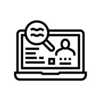 checking status allowance line icon vector illustration