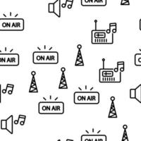 Radio Program Vector Seamless Pattern