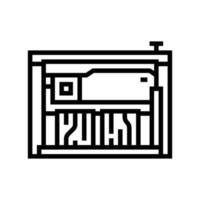 sawmill machine line icon vector illustration